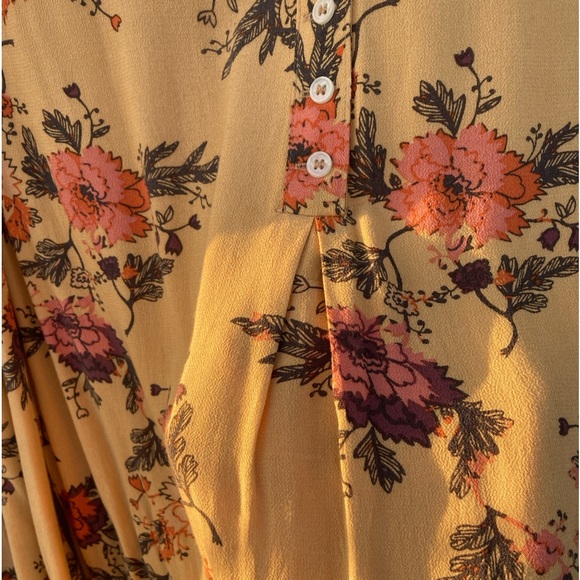 Free People Easy Girl Printed Top Sunshine Combo M - Picture 13 of 13